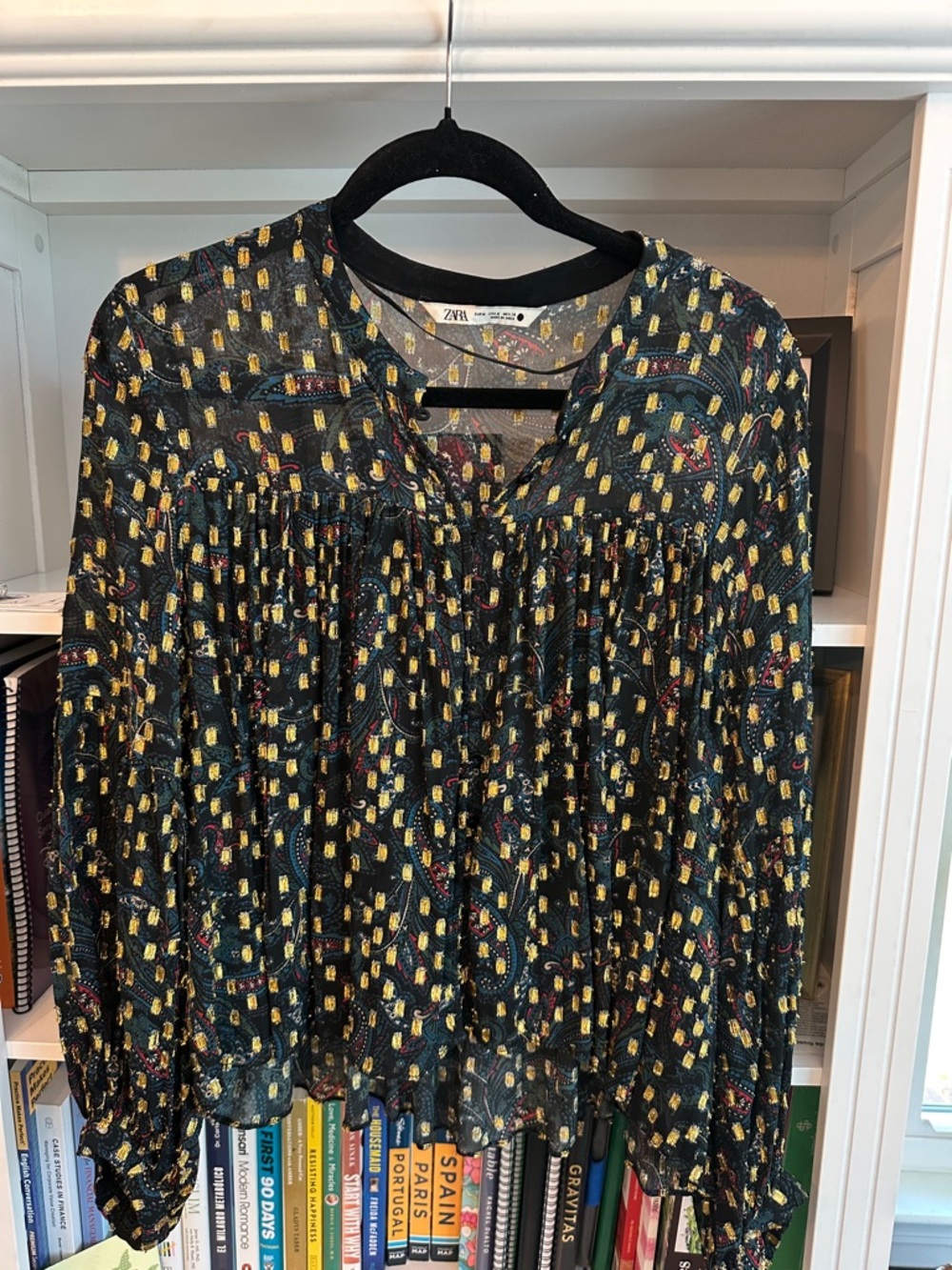 Zara Green -Gold Blouse